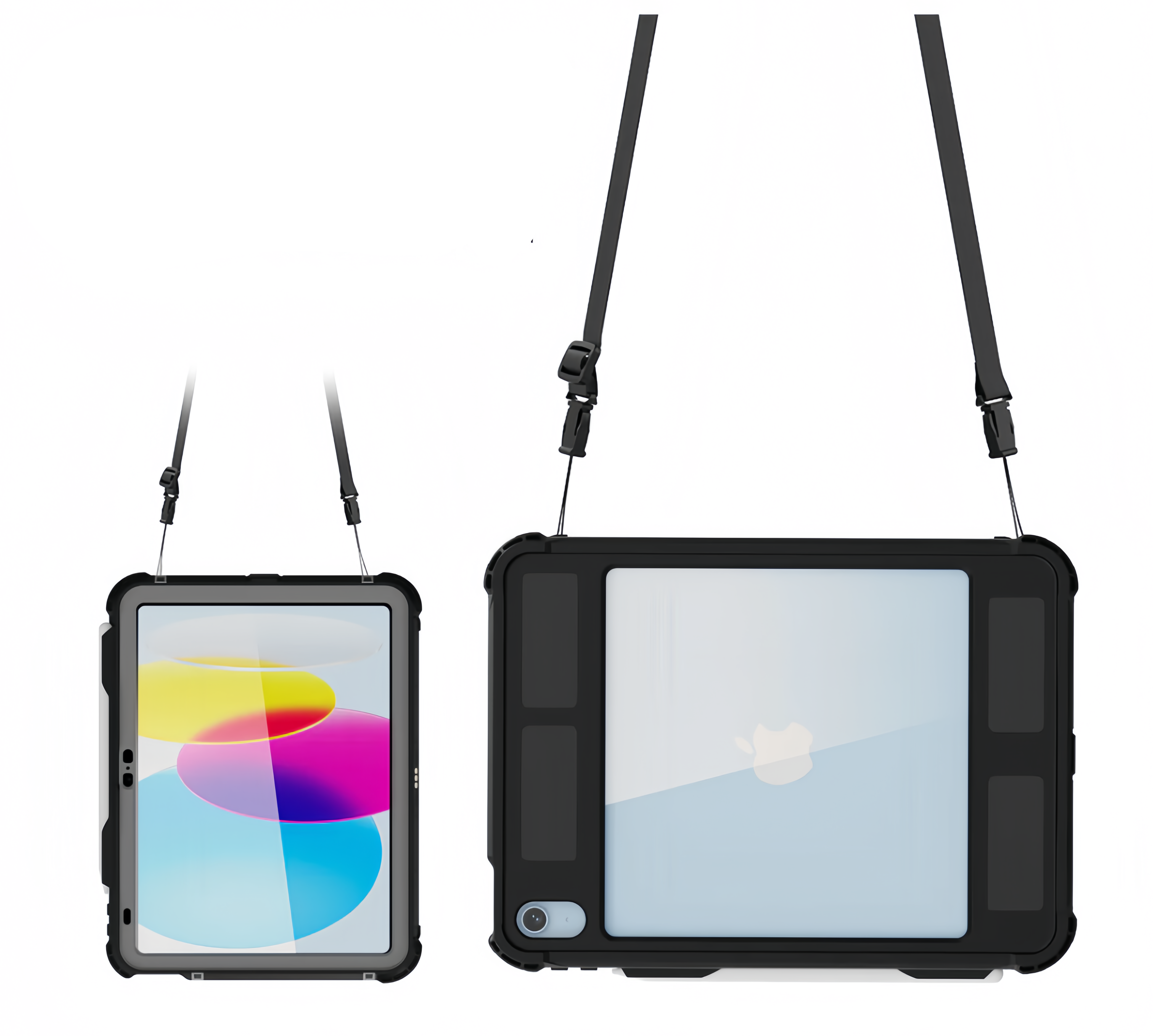 (1/100x Pack) Apple iPad Generation Gen 9, 10, 11 ShellBox Heavy Duty IP68 Rugged And Waterproof iPad Case