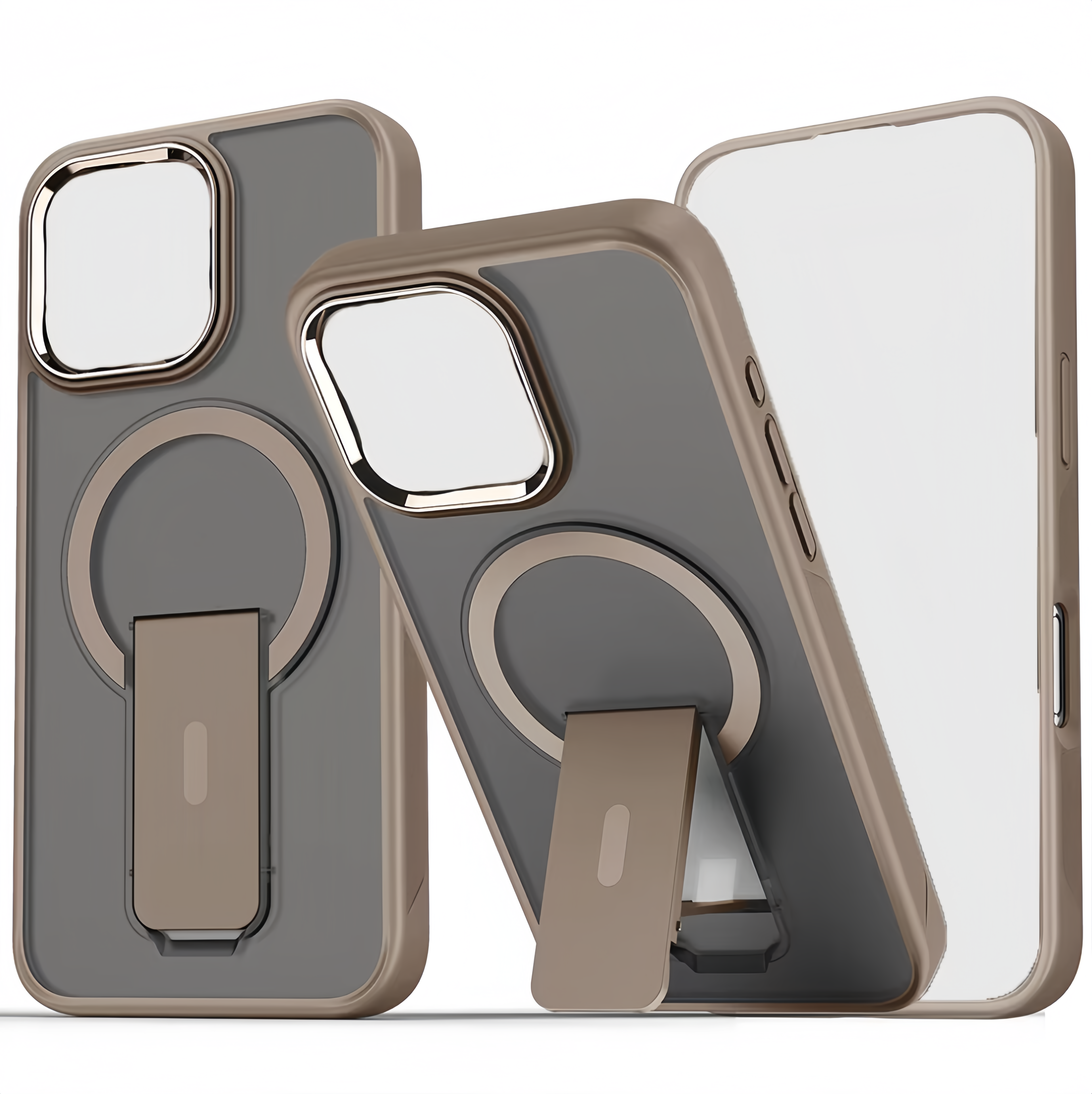 (1/100x) 15 Series Shockproof Anti Slip iPhone Case With Fold Out Stand