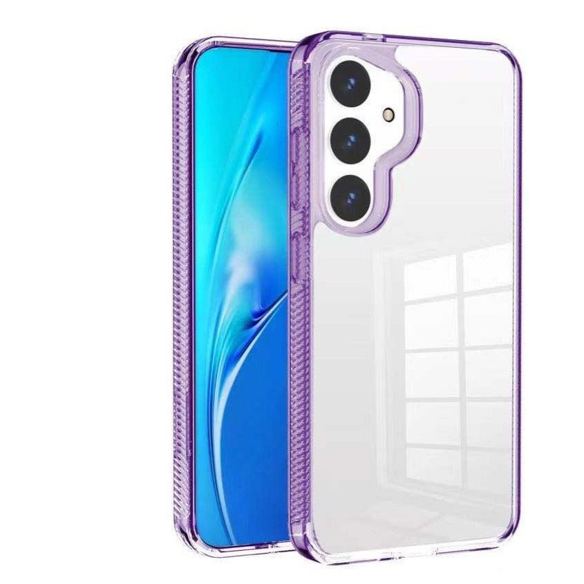 (1/100x Pack) S25 Series Transparent Shockproof Coloured Bumper Case