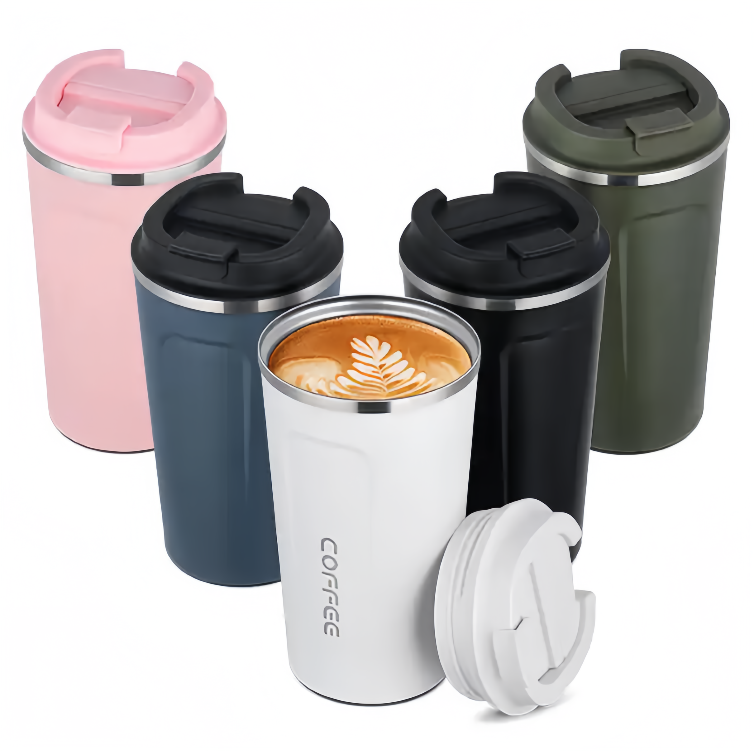 (25/250x Pack) 380ML & 510ML Premium Stainless Steel Coffee Mug
