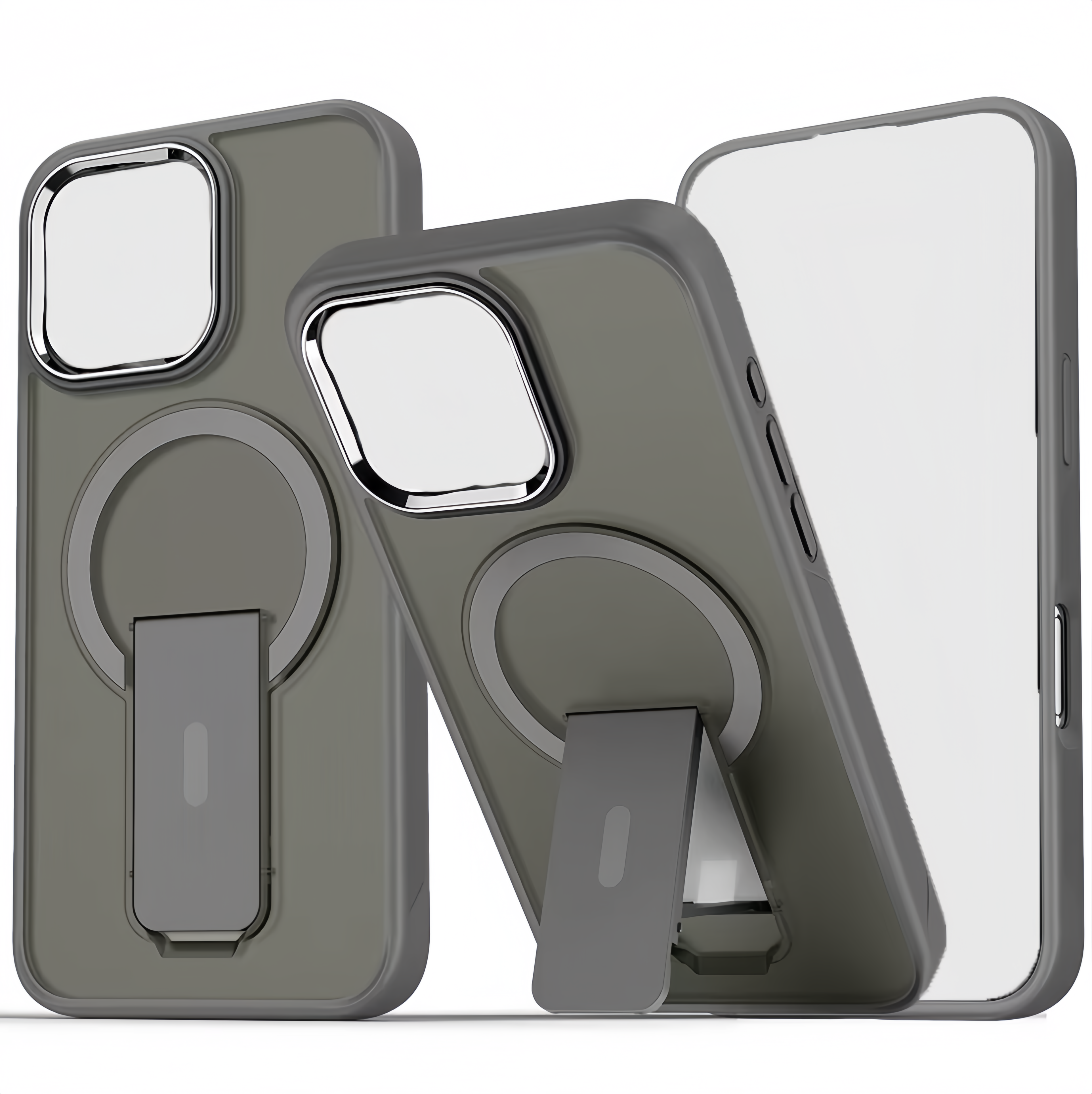 (1/100x) 15 Series Shockproof Anti Slip iPhone Case With Fold Out Stand