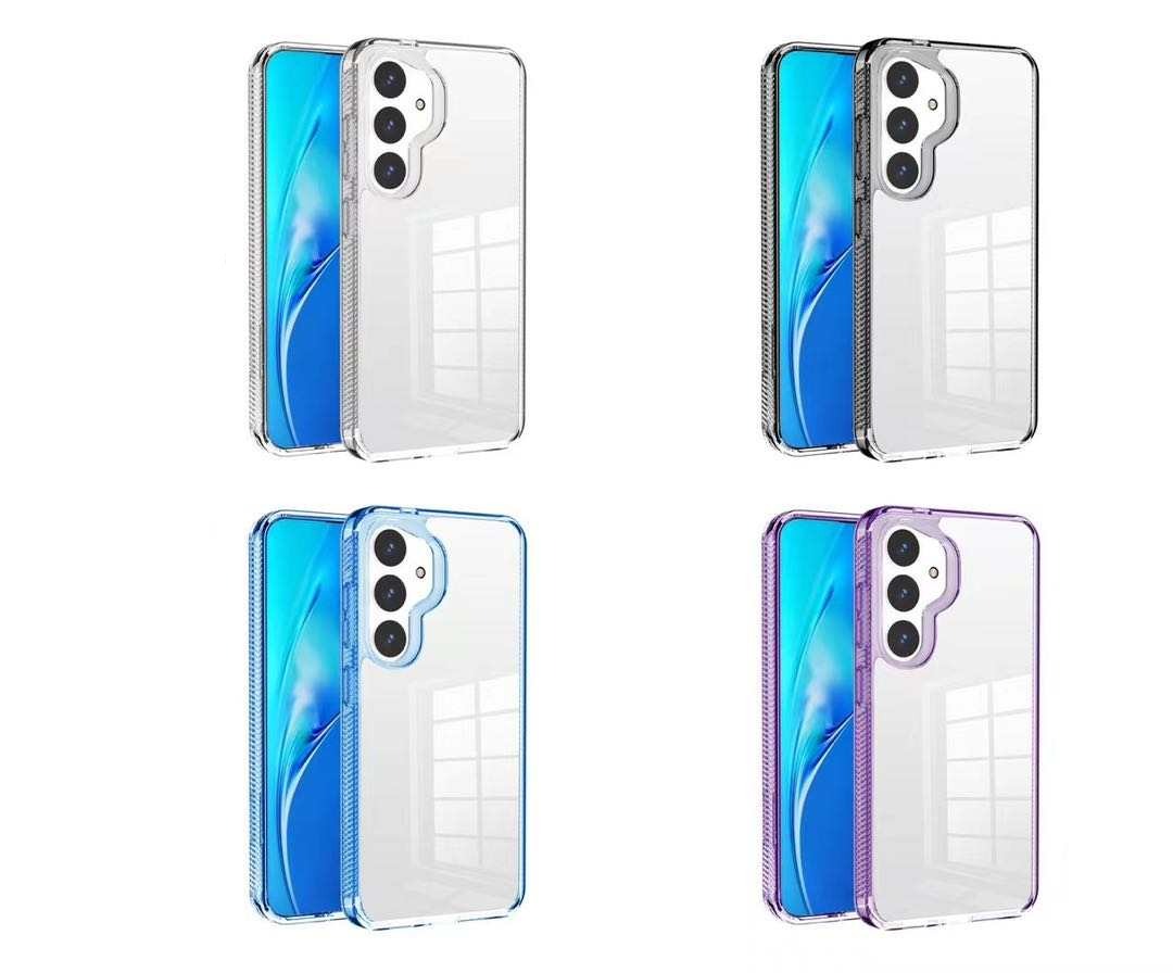 (1/100x Pack) S25 Series Transparent Shockproof Coloured Bumper Case