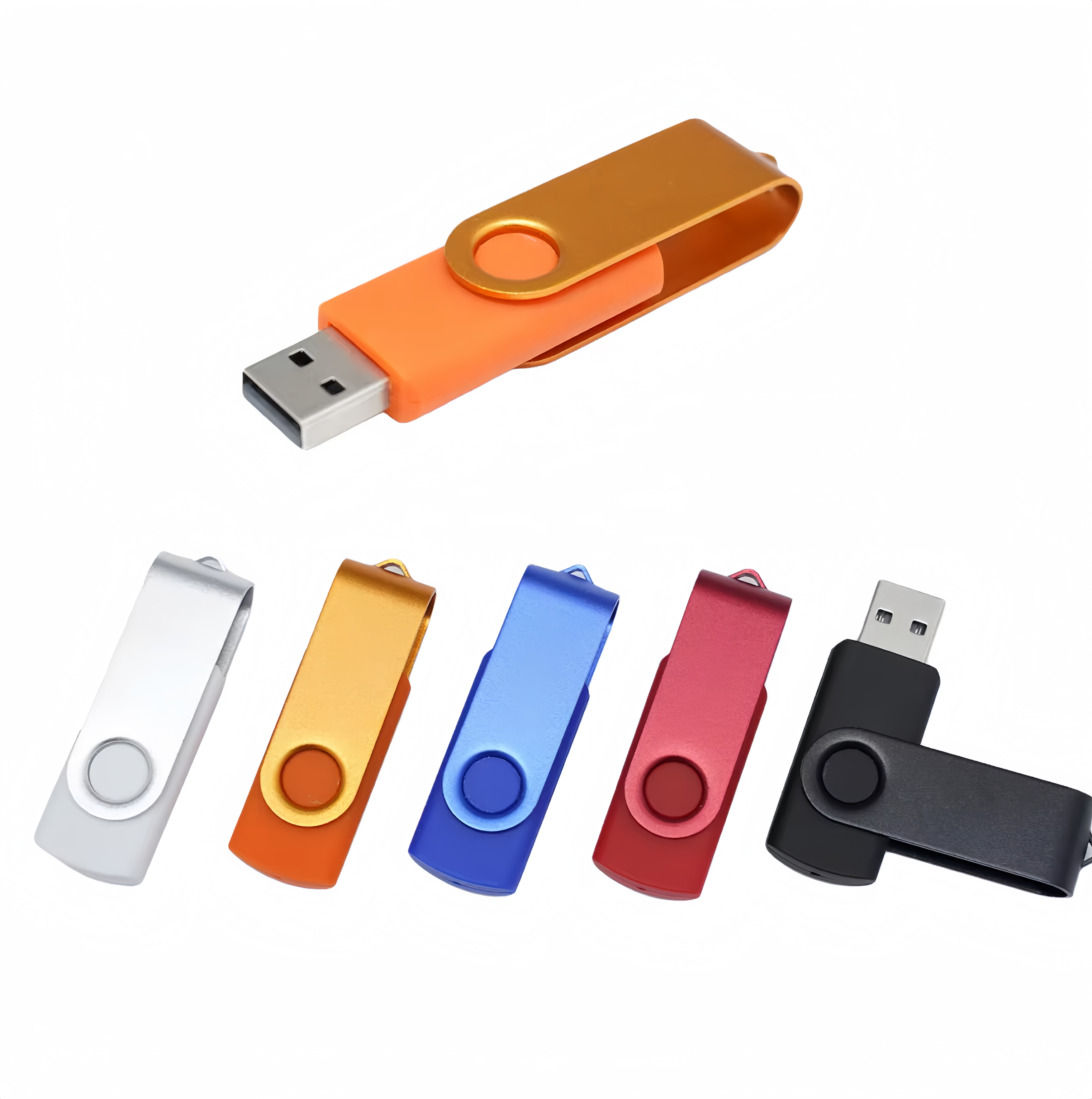 (50/500x Pack) 64/128GB Swivel USB Flash Drive