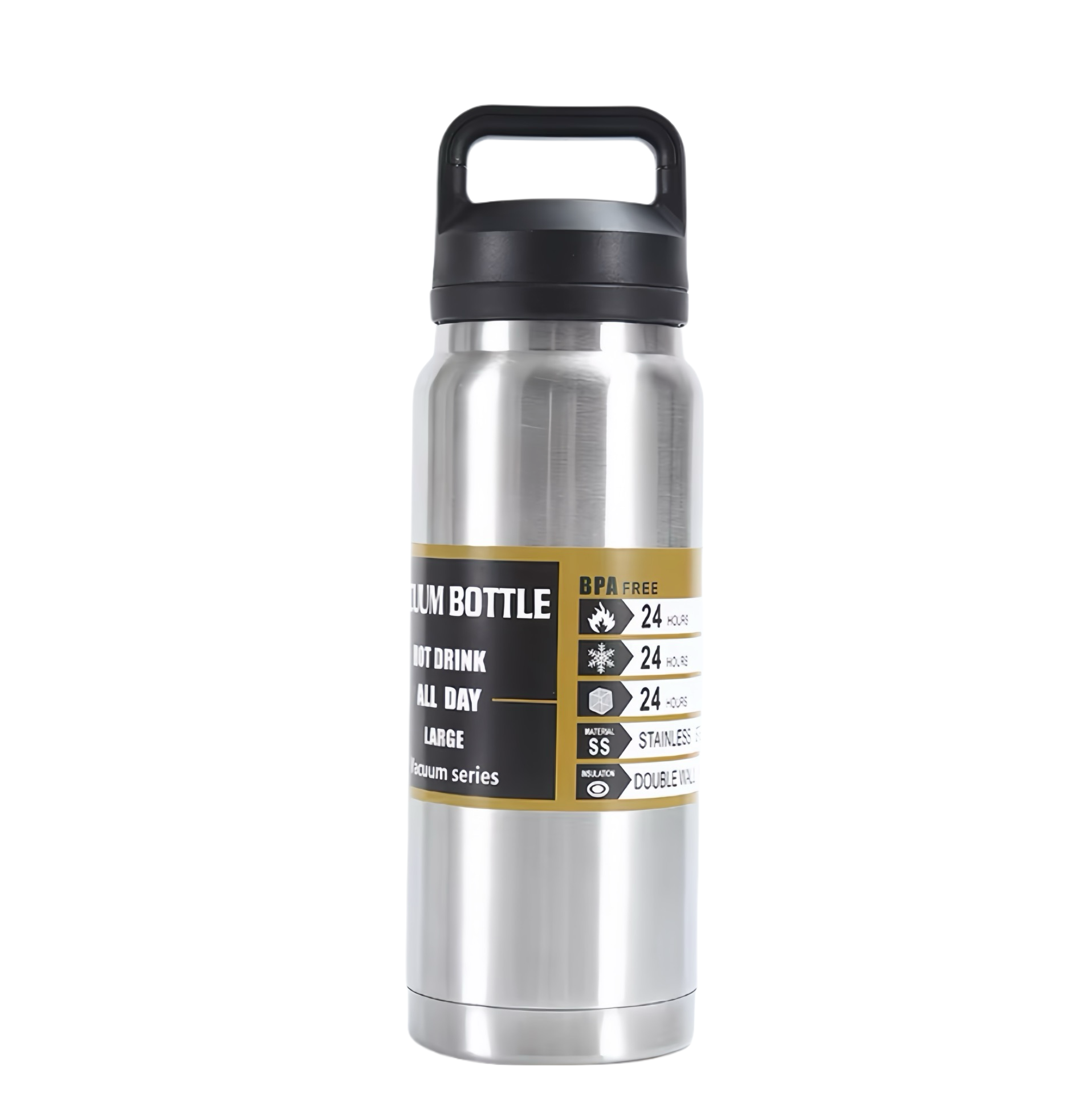 (25/500x Pack) 800ML Stainless Steel Vacuum Tumbler With Handle