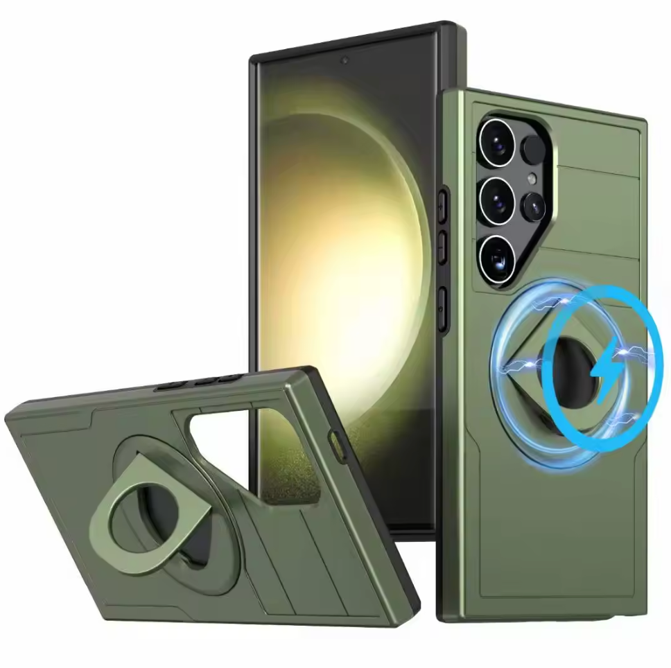 (1/100x Pack) S24 Series Military Grade Samsung Case With Lens Protector