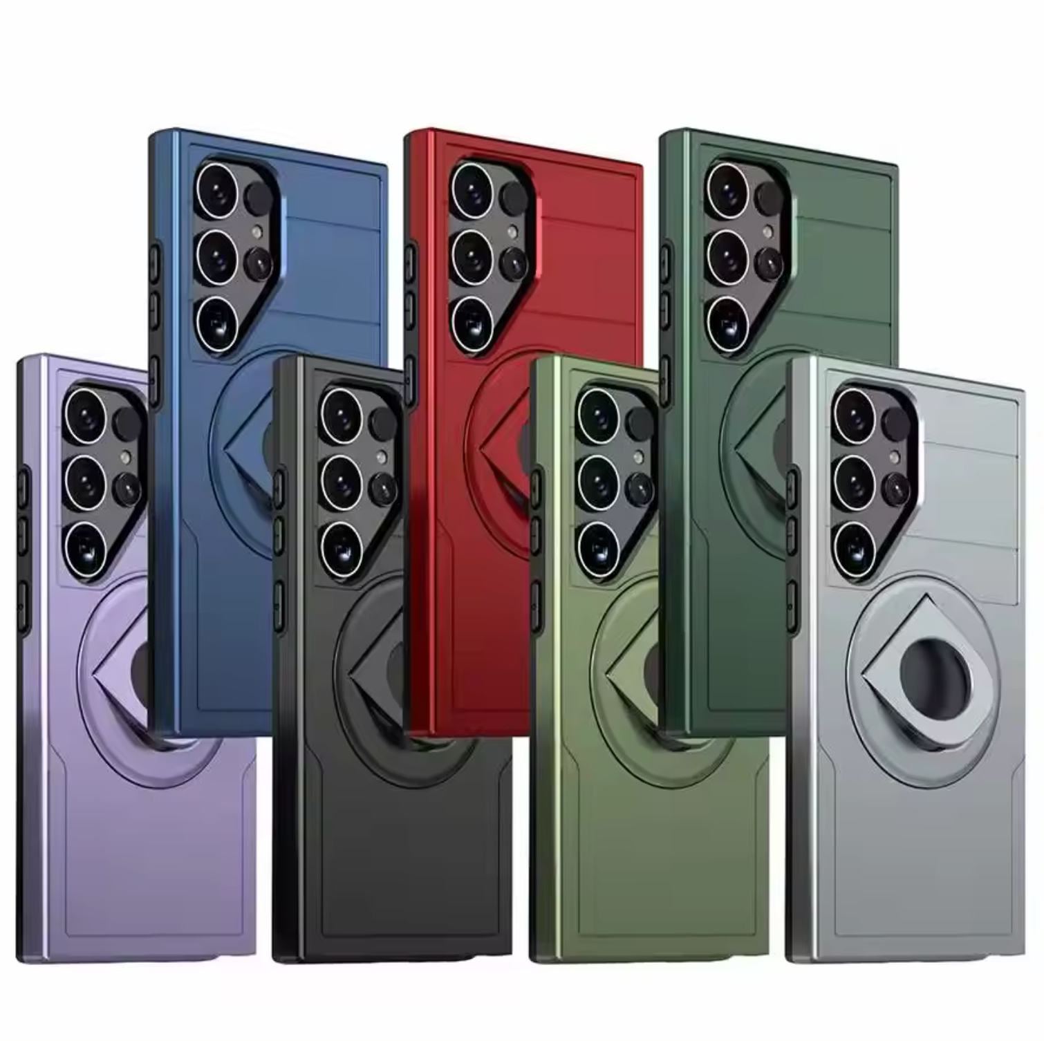 (1/100x Pack) S24 Series Military Grade Samsung Case With Lens Protector