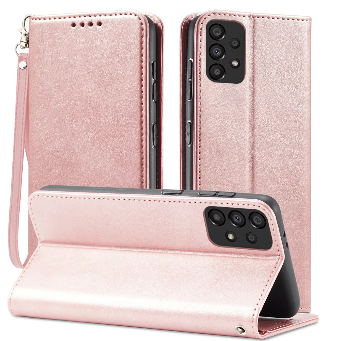 (25/250x Pack) S23 Series Magnetic Vegan Leather Samsung Case