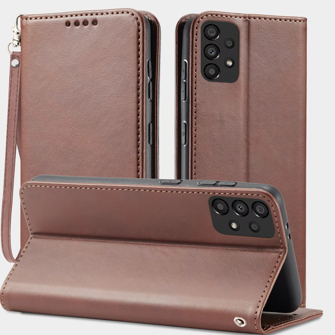 (25/250x Pack) S23 Series Magnetic Vegan Leather Samsung Case