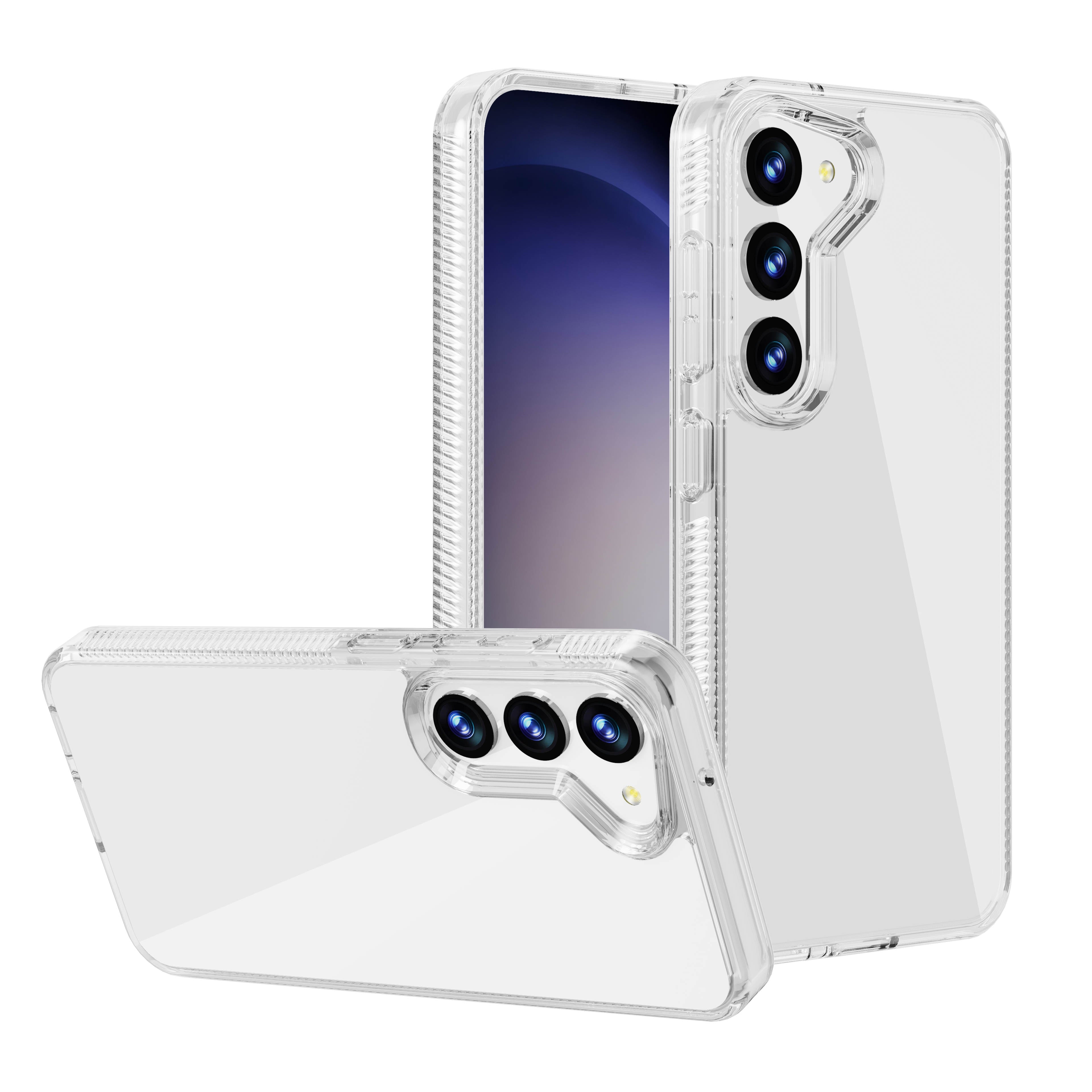 (1/100x Pack) S25 Series Transparent Shockproof Coloured Bumper Case