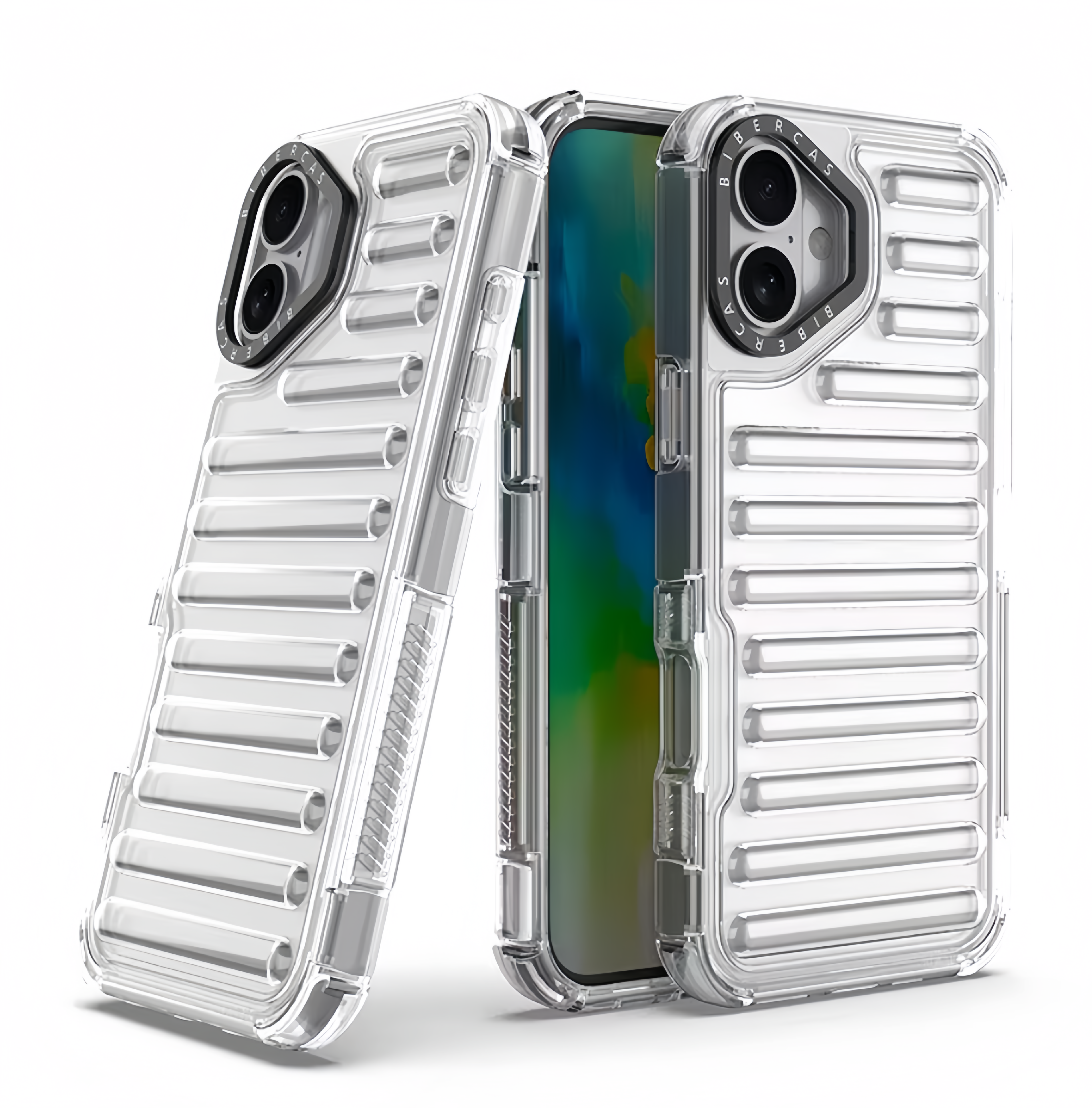 (1/100x Pack) 15 Series Transparent TPU Shockproof iPhone Case