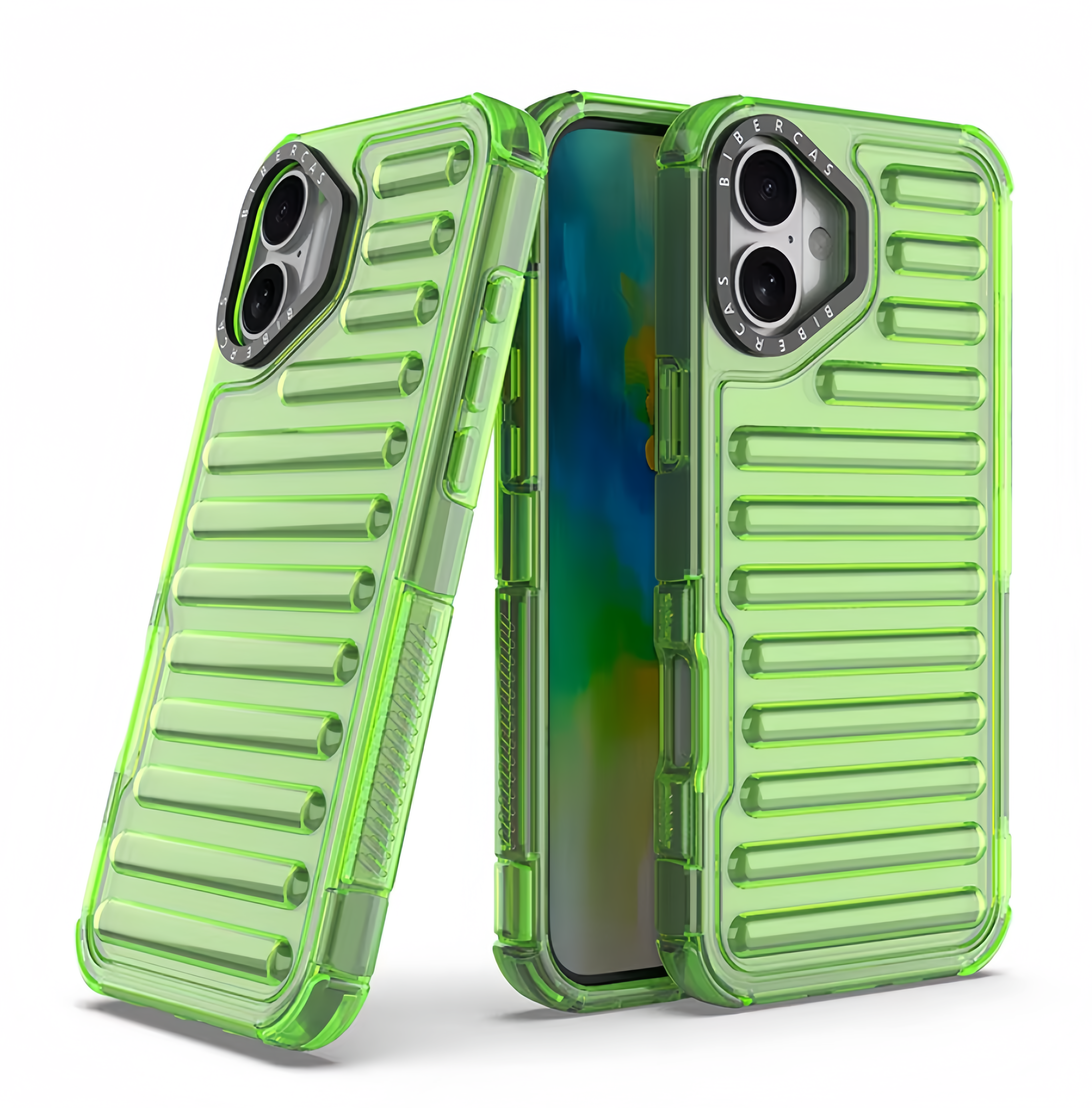 (1/100x Pack) 15 Series Transparent TPU Shockproof iPhone Case