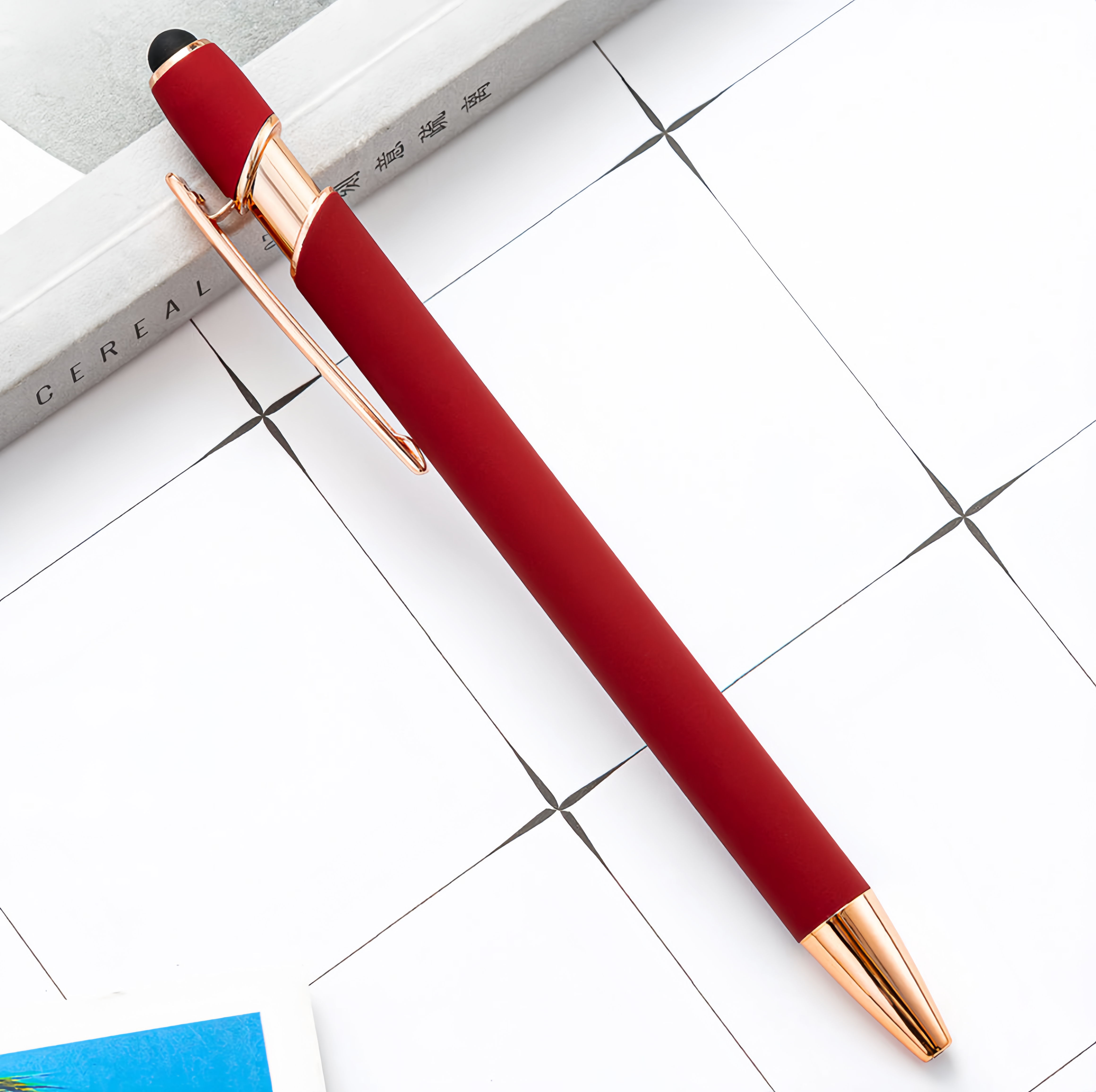(25/250x Pack) Aluminium 2 in 1 Stylus With BallPoint Pen