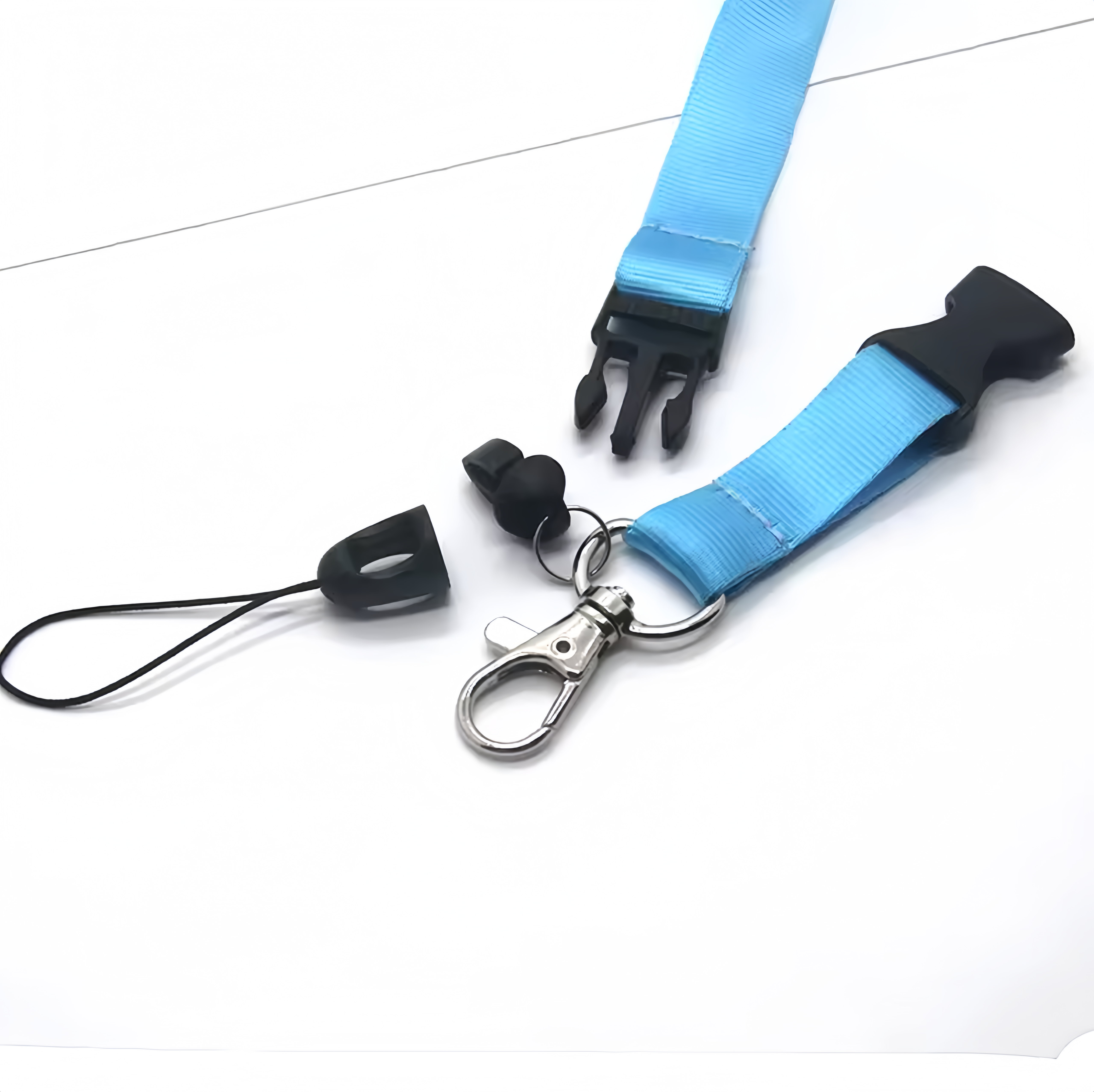 (25/500x Pack) Solid Colour/Custom Logo Keychain Lanyard