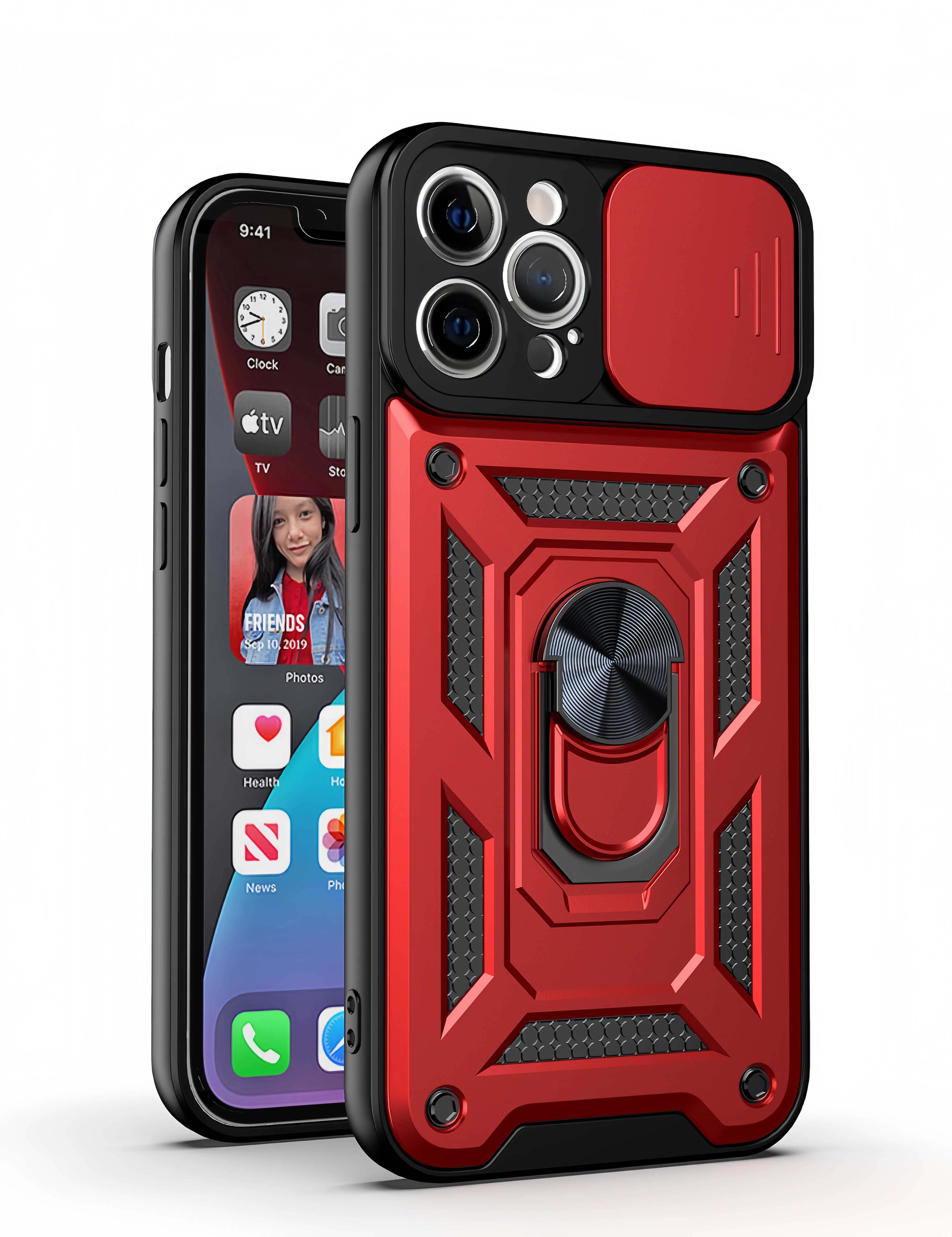 (25-250x Pack) 15 Series Trade Heavy Duty iPhone Case With Ring Stand