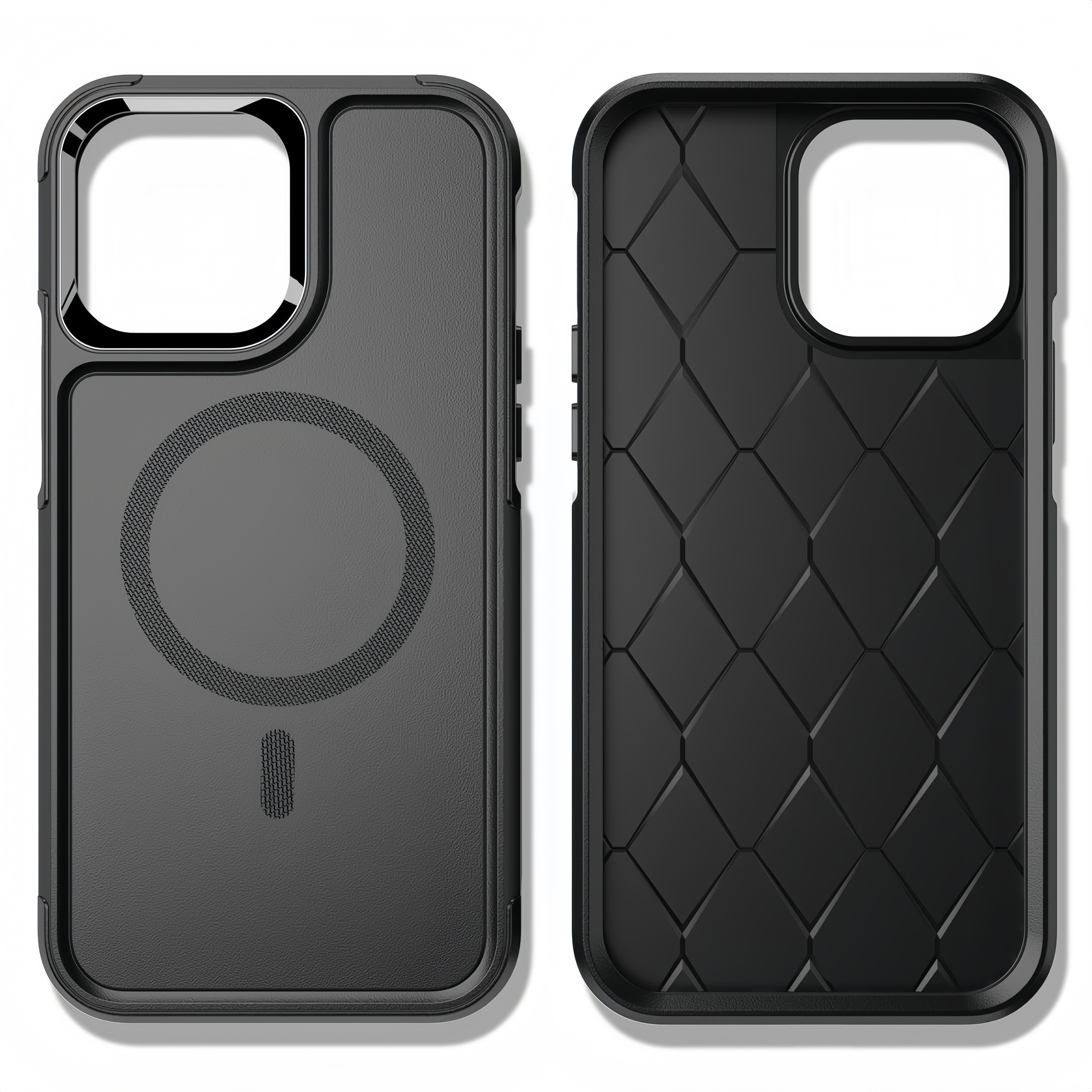 (25-250x Pack) 15/16 Series Military-Grade Drop Protective Magsafe Armour Case For iPhone