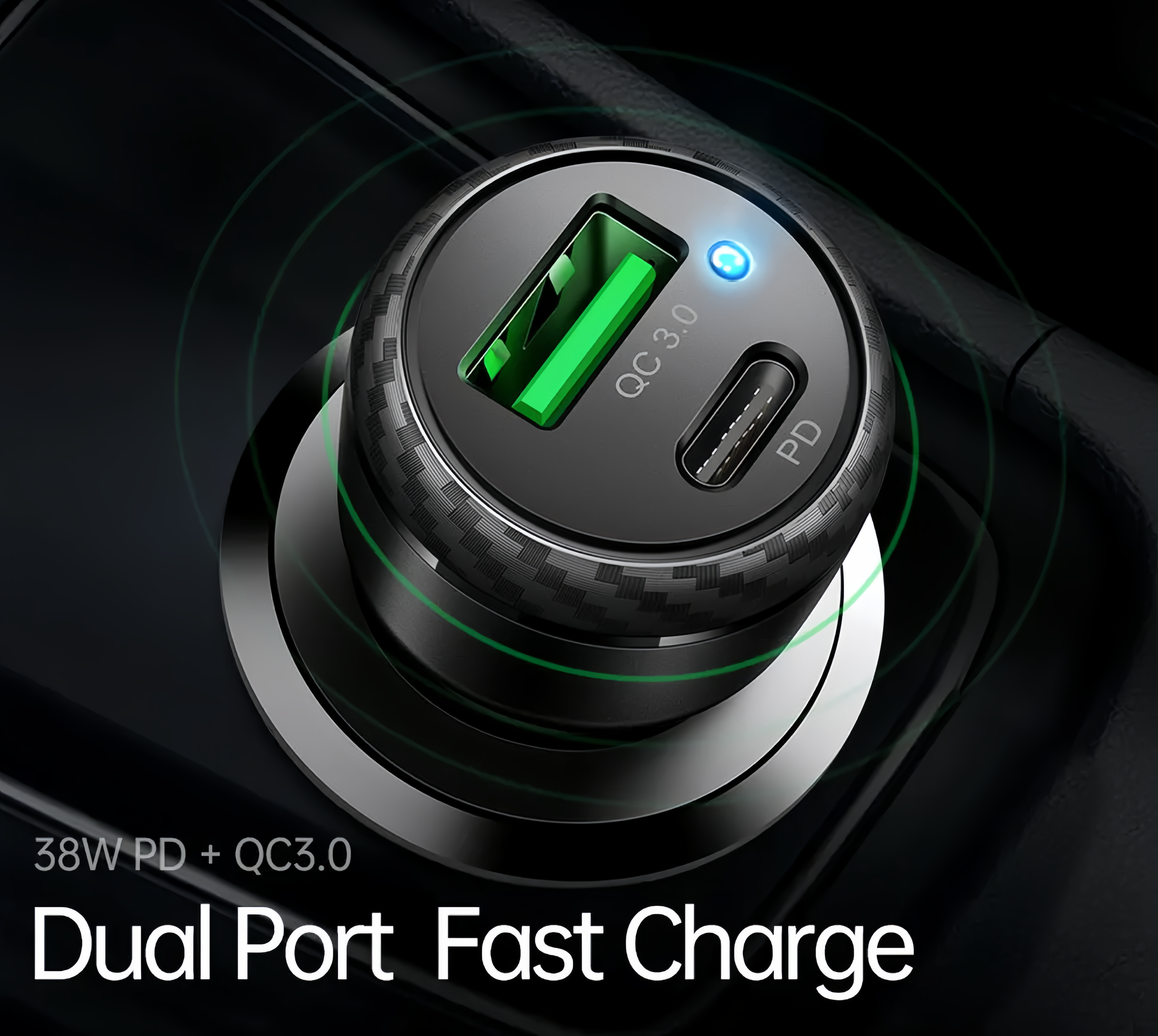 (25/250x Pack) 38W Mcdodo Dual Port Car Charging Socket