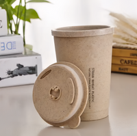 (1/100x Pack) 280ML Eco Friendly Wheat Straw Reusable Travel Mug