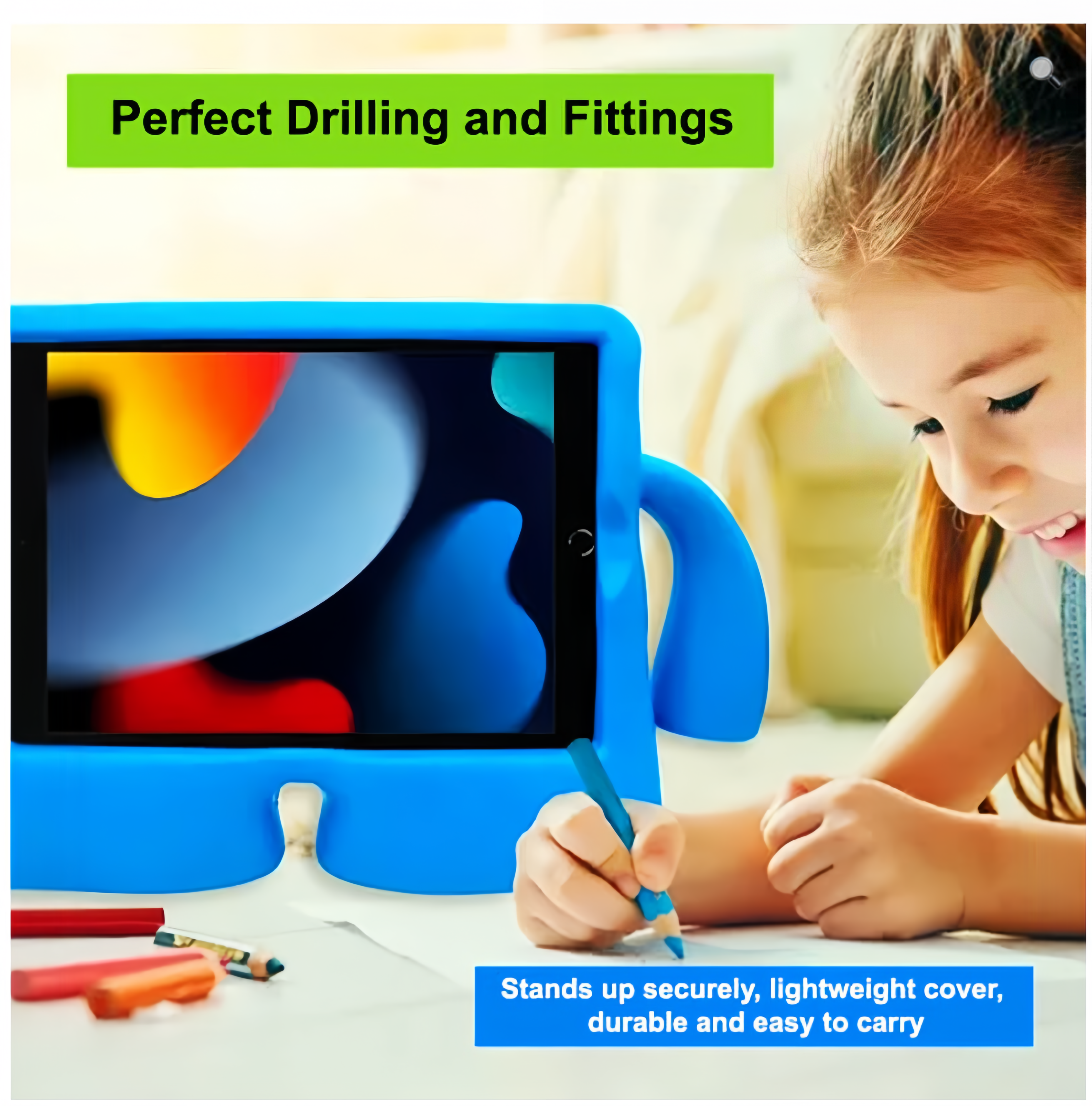 (25/200x Pack) Apple iPad Pro Gen 6 11, 12.9 Inch Soft Protective Shockproof Stand Heavy Duty Cover For Children