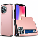 (1/100x Pack) 15 Series Hard Shell Hybrid Card Holder iPhone Case