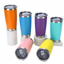 (25/250x Pack) 380ML Multi Coloured Stainless Steel Travel Tumbler