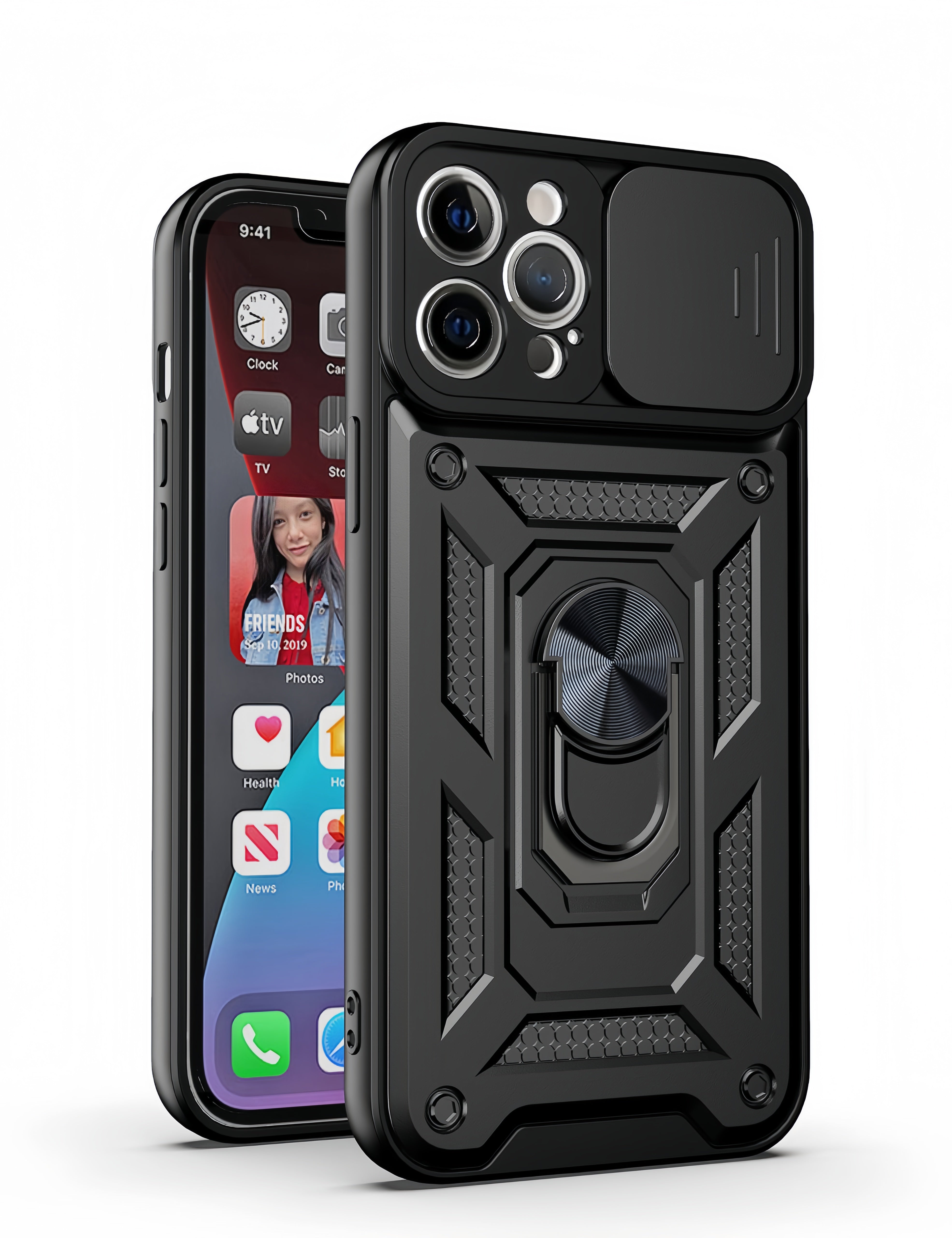 (25-250x Pack) 15 Series Trade Heavy Duty iPhone Case With Ring Stand