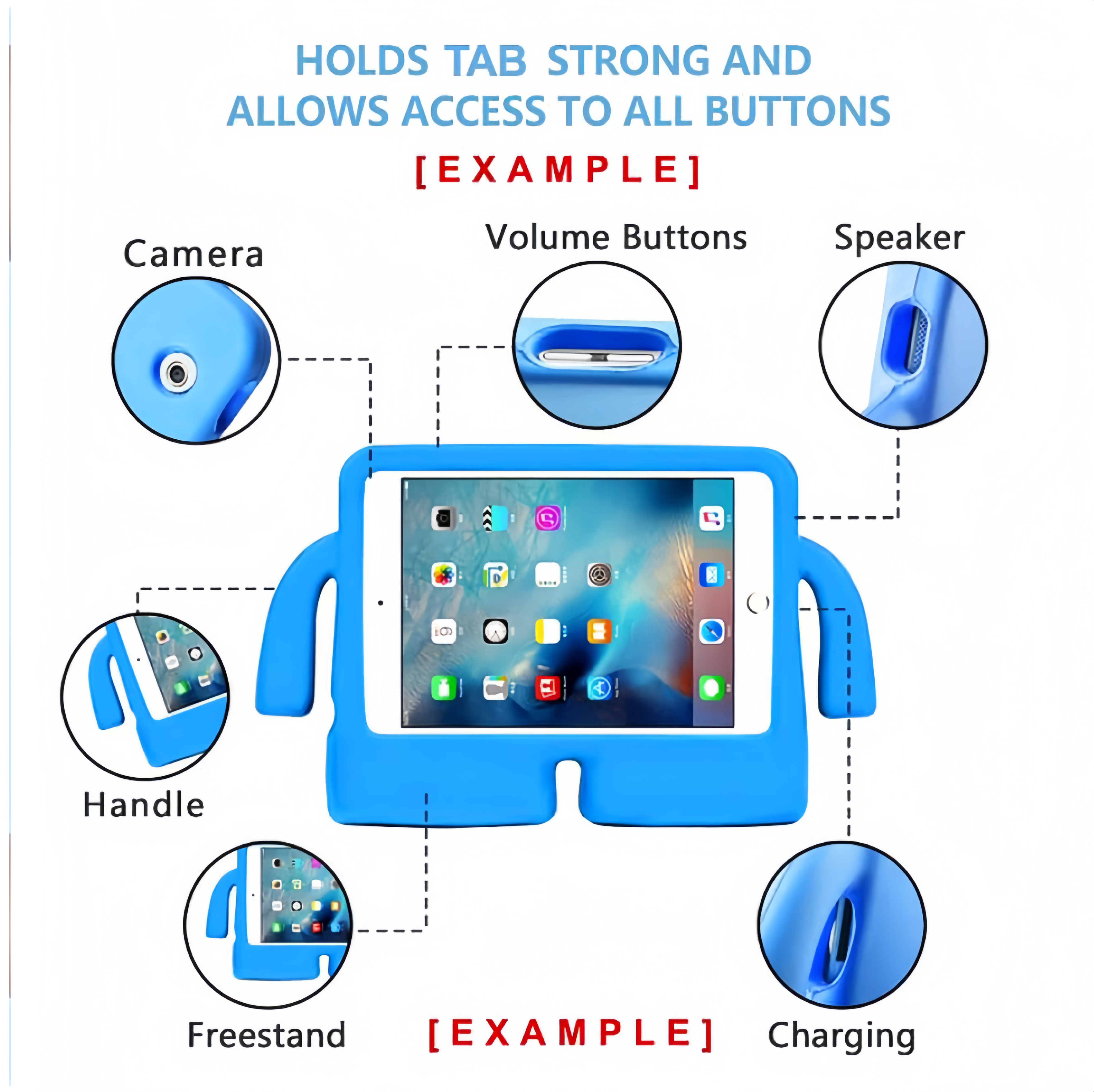 (25/200x Pack) Apple iPad Pro Gen 6 11, 12.9 Inch Soft Protective Shockproof Stand Heavy Duty Cover For Children