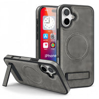 (1/100x) 15 Series Magnetic Luxury Vegan Leather iPhone Case With Stand