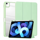 (25/200x Pack) Apple iPad Air Gen 6 11, 13 Inch Transparent Vegan Leather Protective Tri Fold Case For iPad