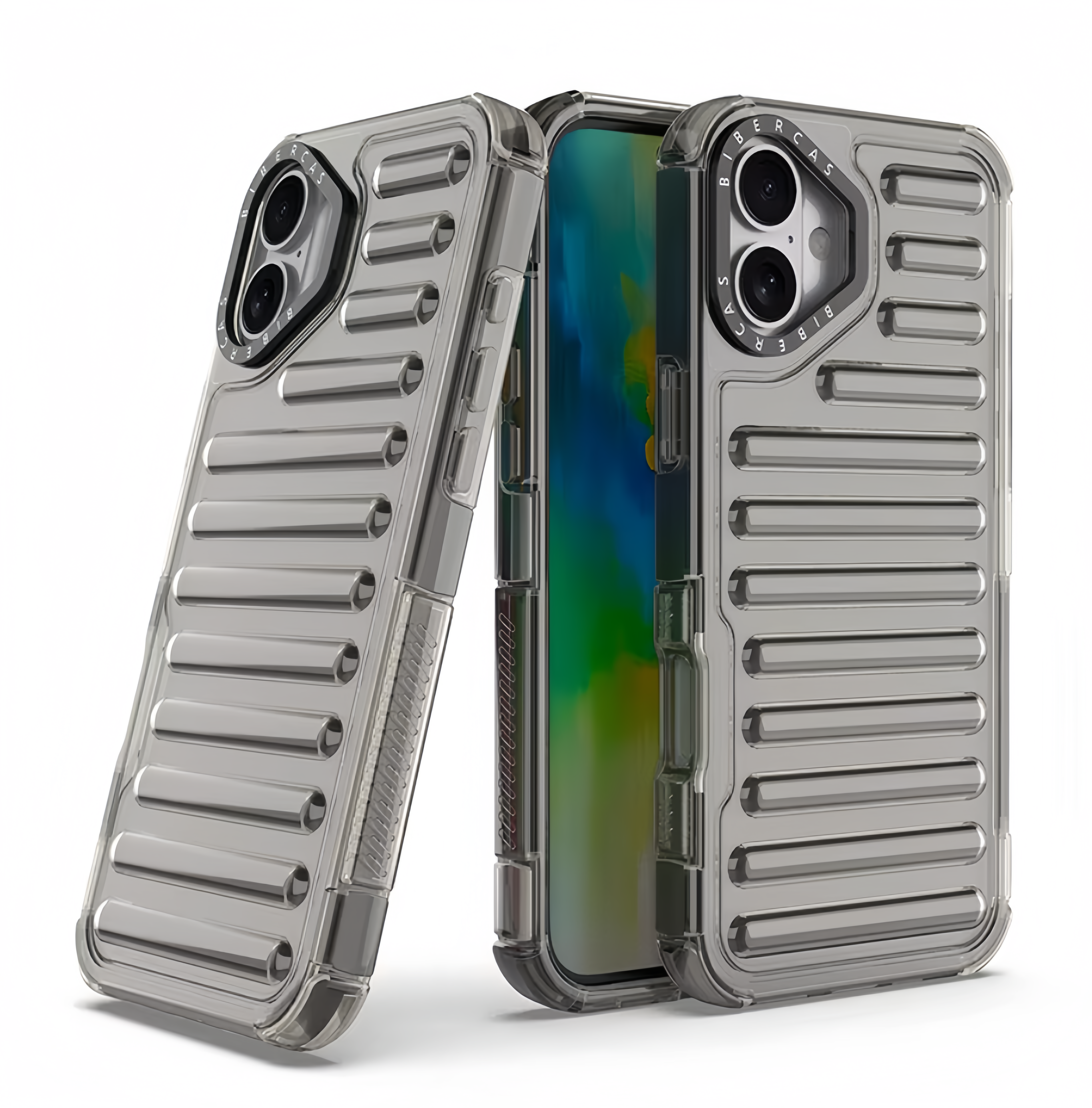 (25/250x Pack) 15 Series Transparent TPU Shockproof iPhone Case