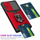 (25/250x Pack) S23 Series Magnetic Heavy Duty Samsung Case With Lens Cover + Card Holder