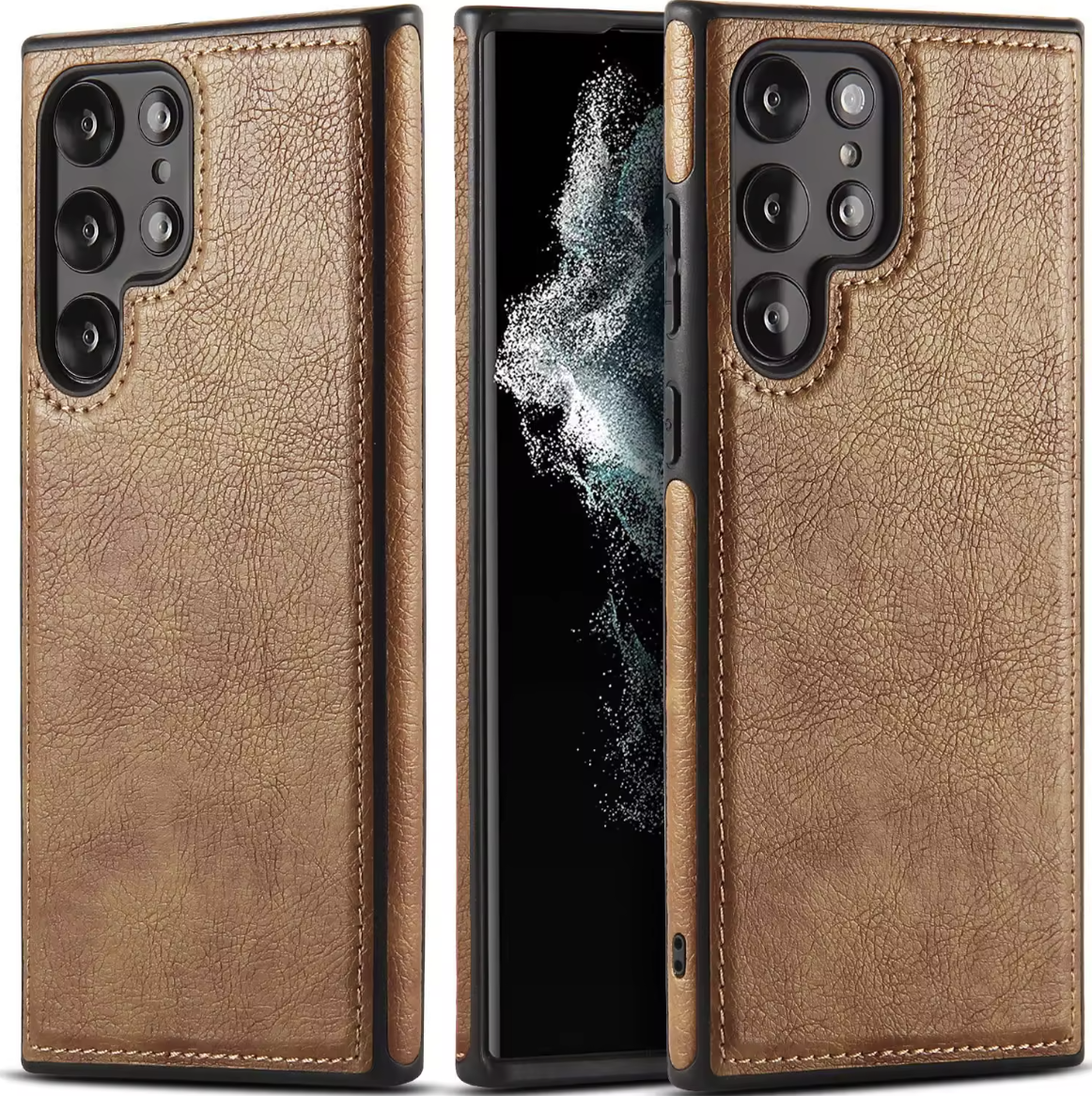 (25/250x Pack) S24 Series Luxury Vegan Leather Samsung Case