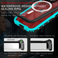 (1/100x Pack) 15 Series Shellbox Heavy Duty IP68 MagSafe Shock And Waterproof Phone Case