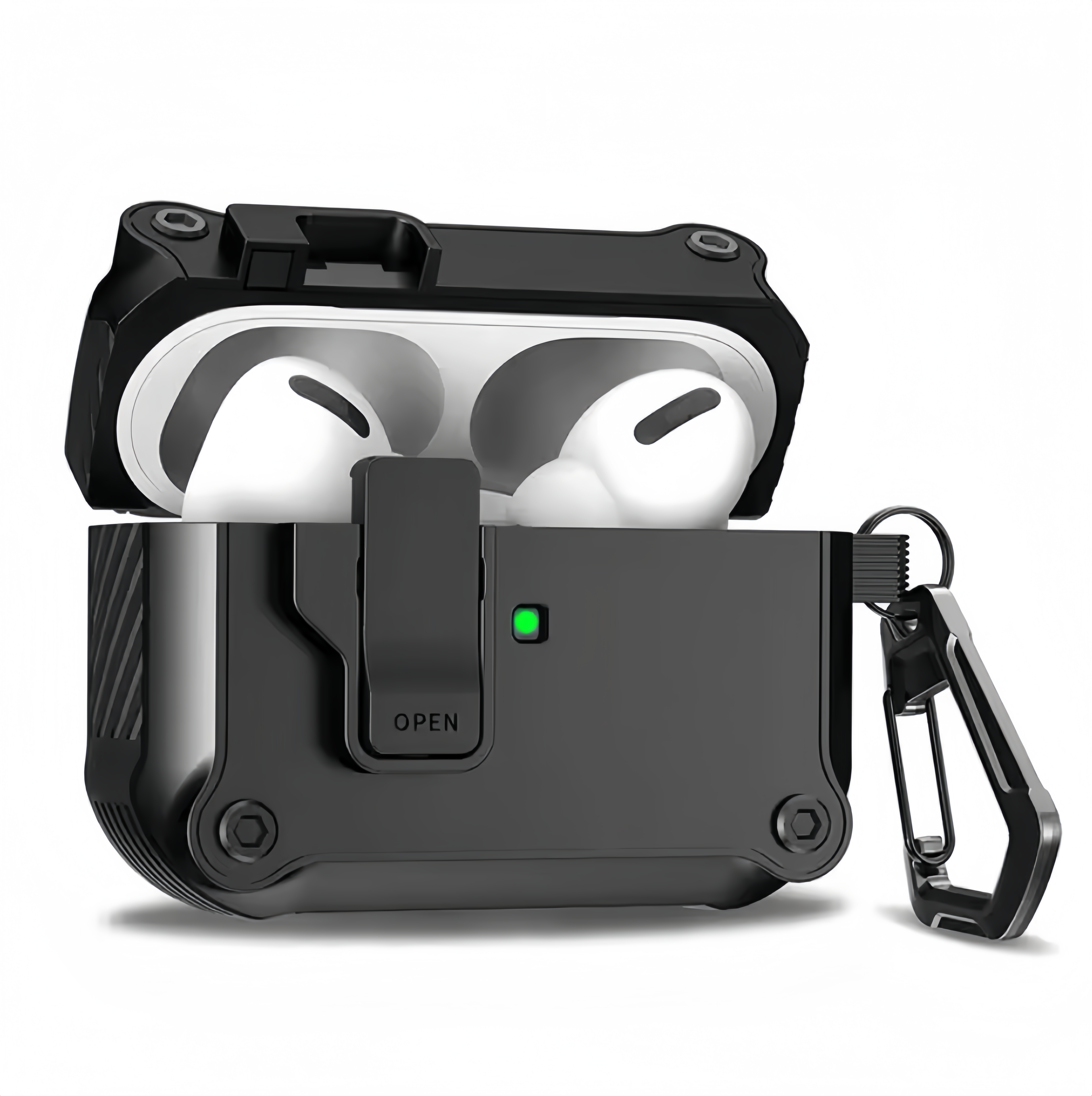 (1/100x Pack) Rugged Shockproof AirPod Case With Keychain For AirPods Pro 2nd And Airpod Gen 3