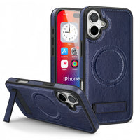 (1/100x) 15 Series Magnetic Luxury Vegan Leather iPhone Case With Stand