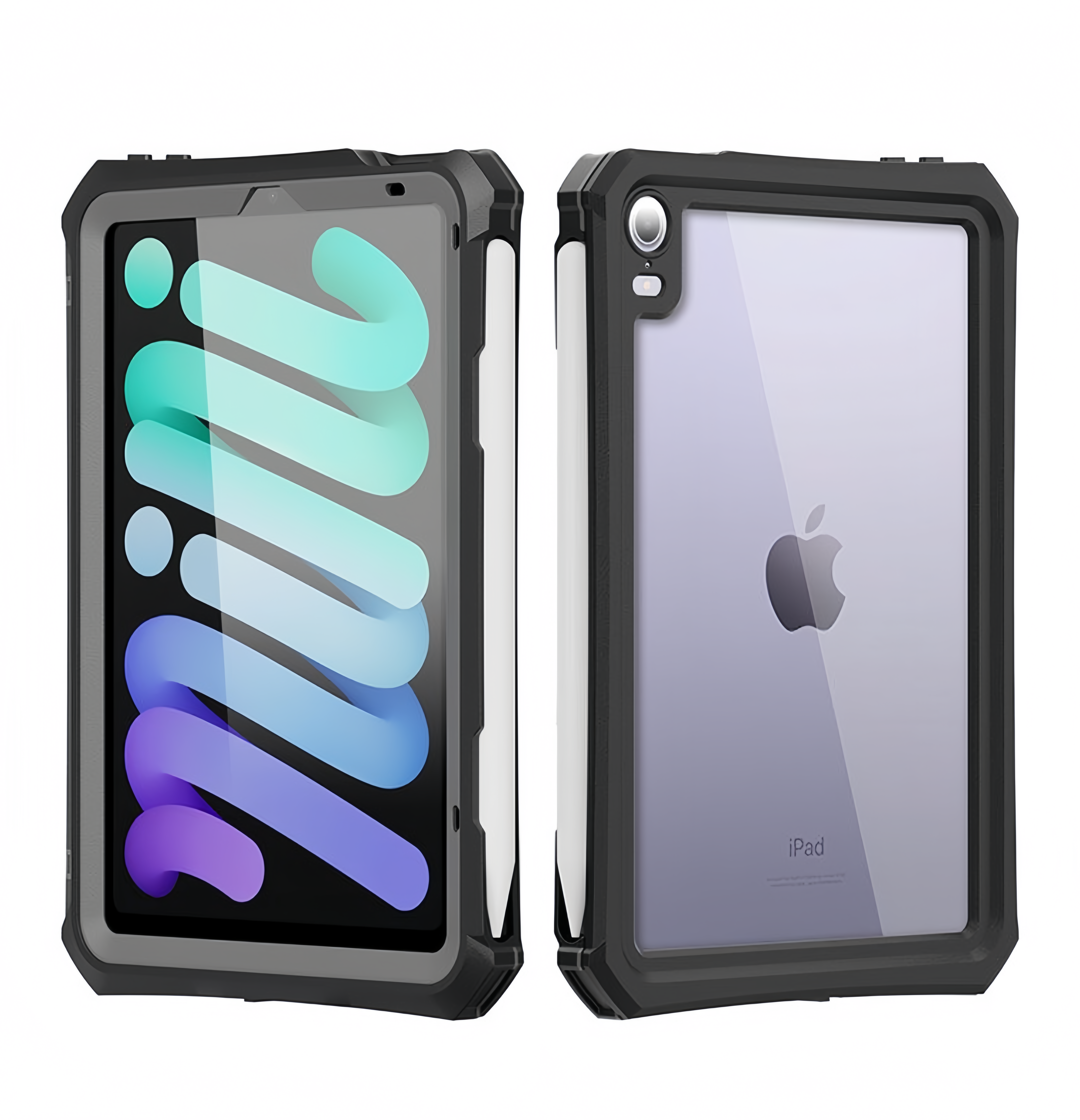 (25/250x Pack) Apple iPad Generation Gen 9, 10, 11 ShellBox Heavy Duty IP68 Rugged And Waterproof iPad Case