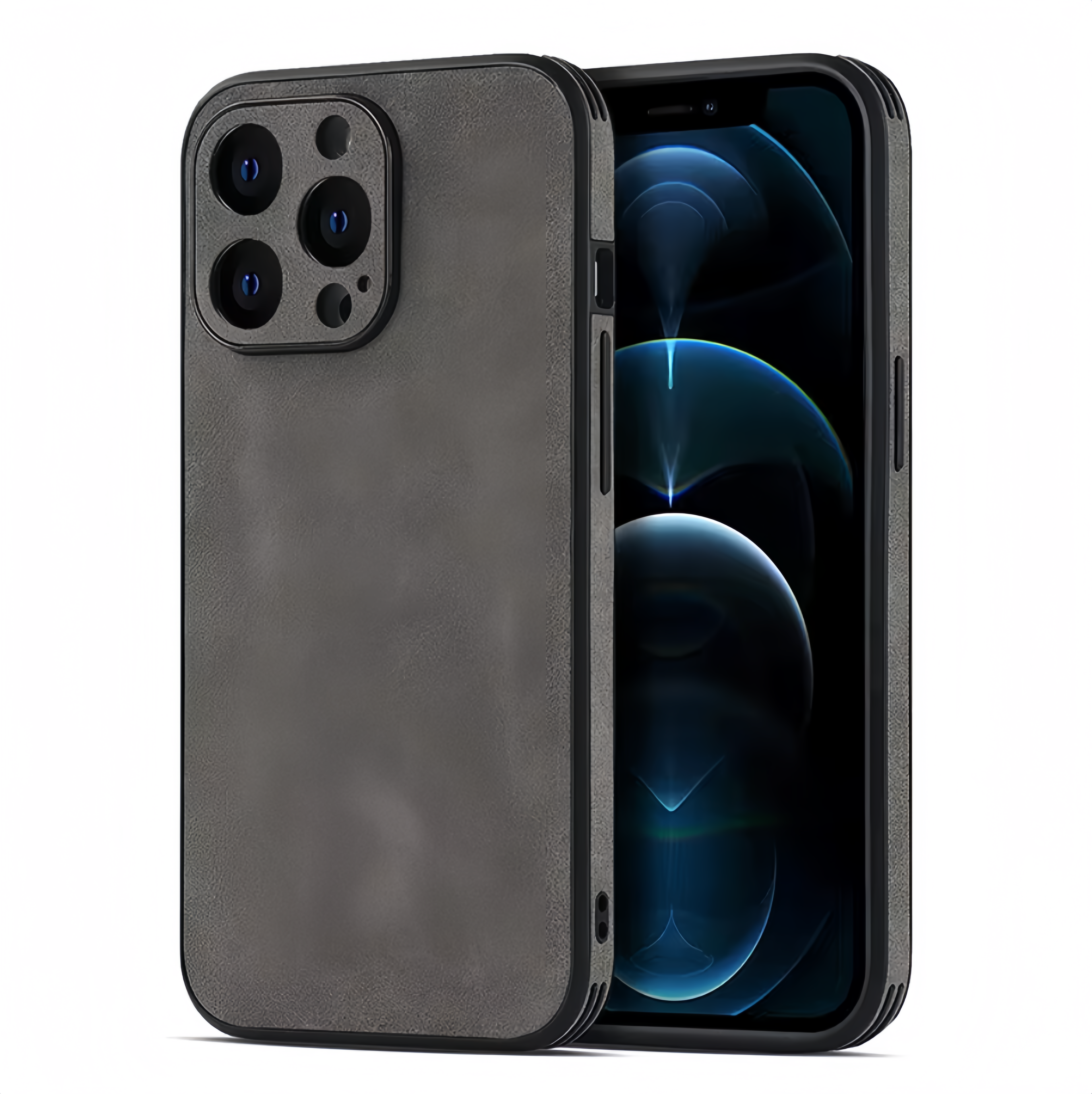 (25/250x Pack) 15 Series Luxury Vegan Leather/Silicone iPhone Case