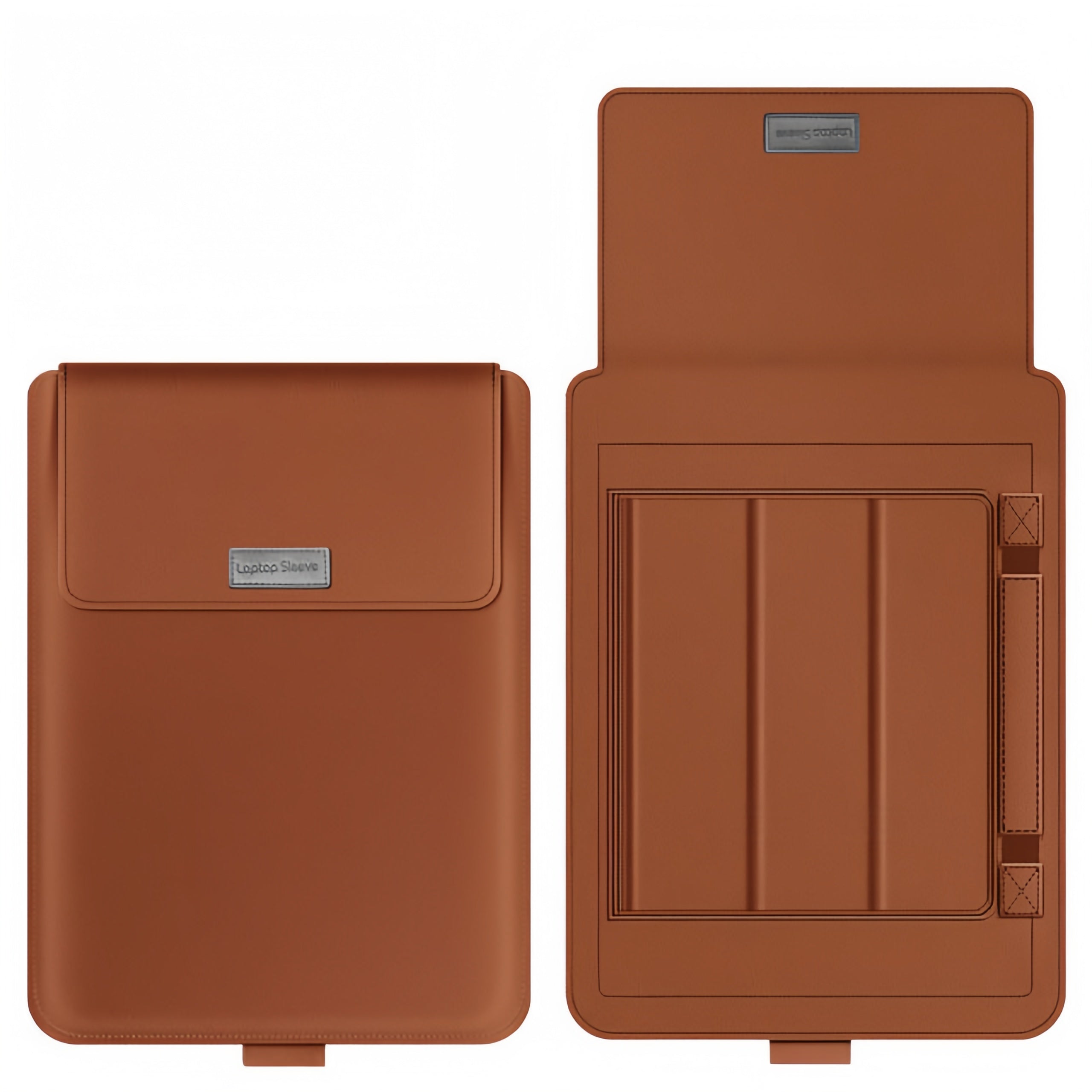 (1/100x Pack) Vegan Leather Multifunctional Laptop Sleeve