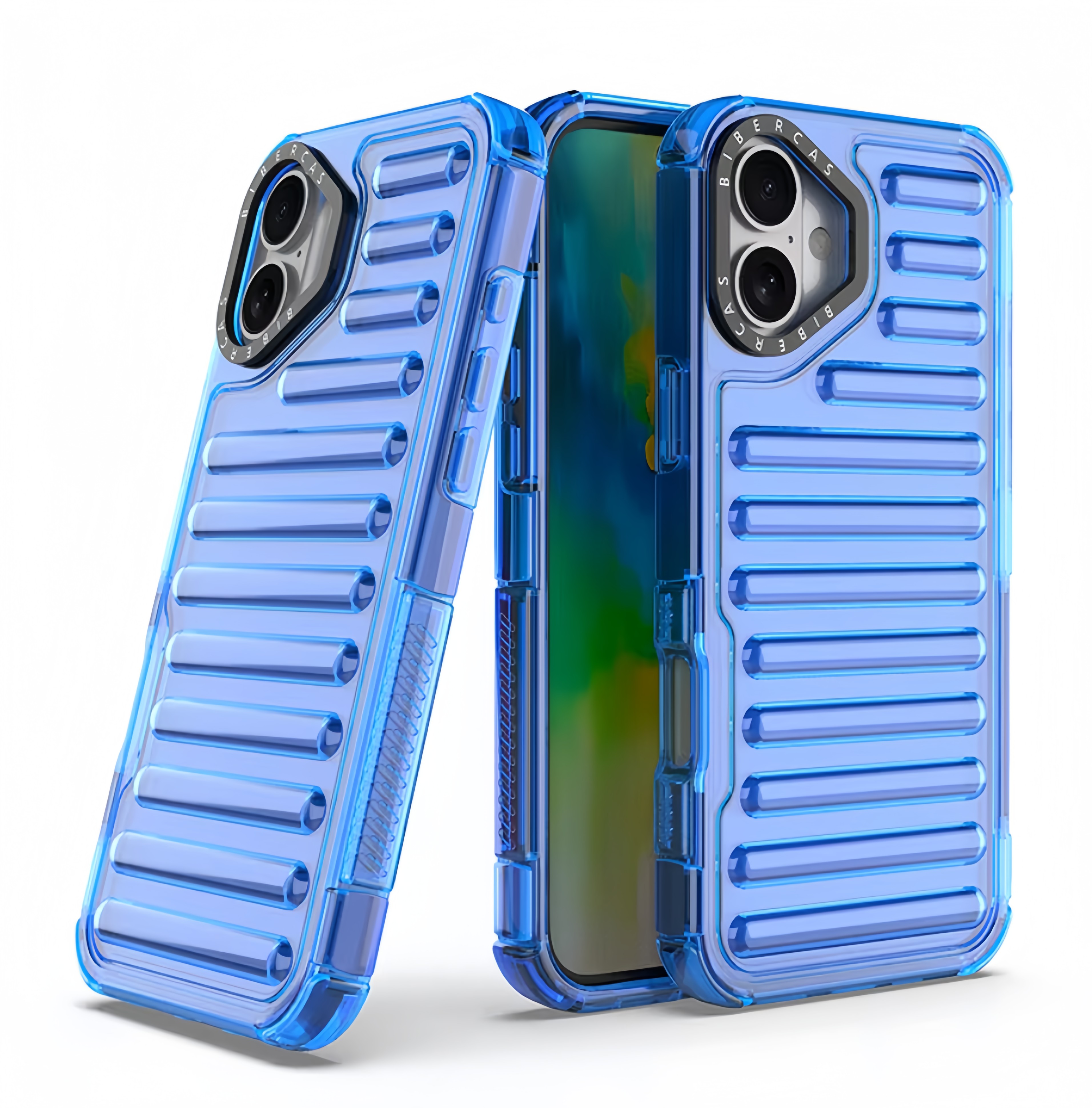 (25/250x Pack) 15 Series Transparent TPU Shockproof iPhone Case